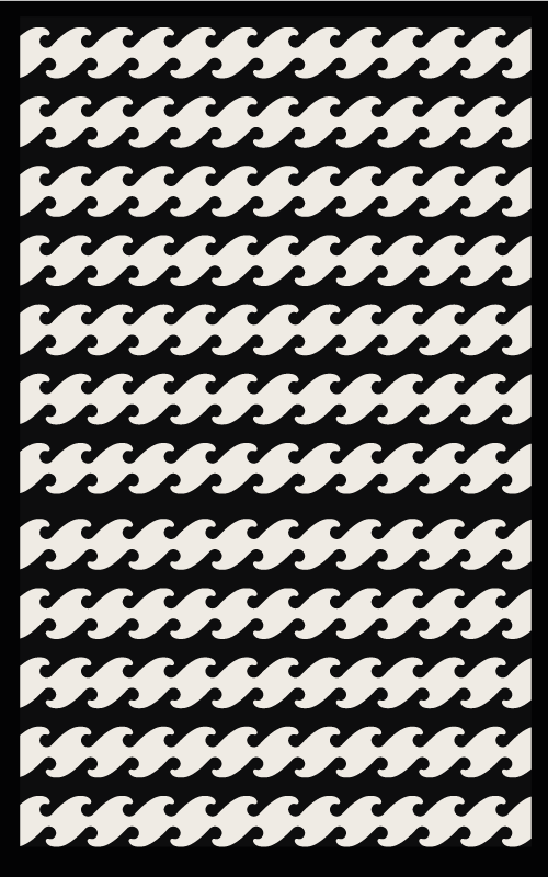 Dywan winylowy w paski monochromatyczne faliste linie - TenStickers