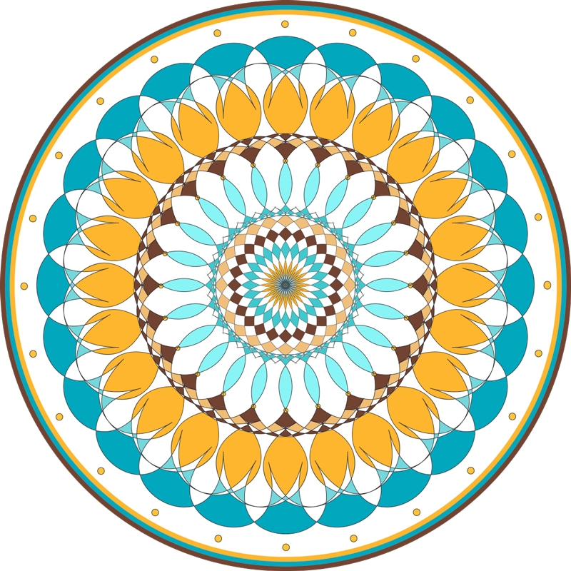 Okrągły dywan winylowy mandala - TenStickers