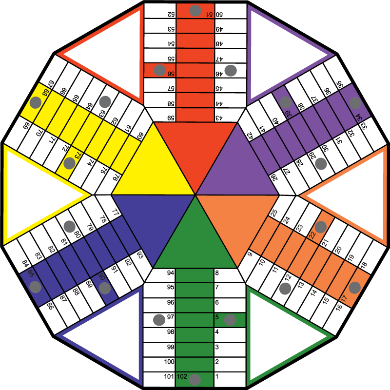 Klasyczna mata do gry parchis - TenStickers