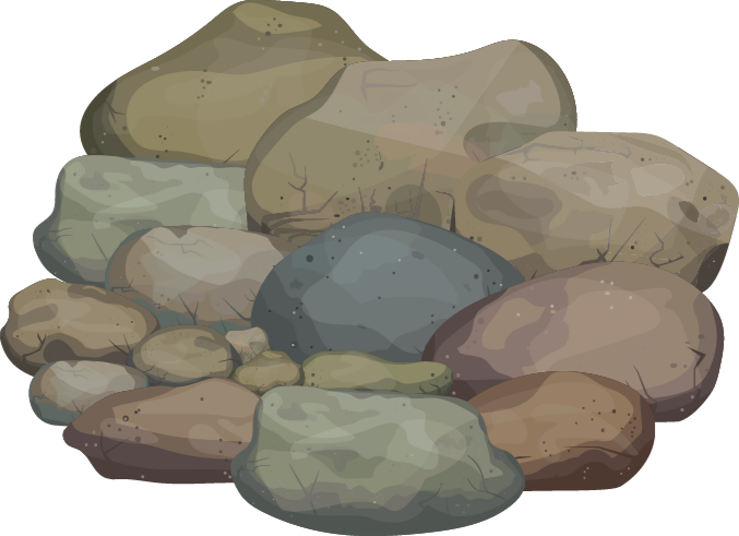 Dywan winylowy kamienie ilustracja kamyk - TenStickers