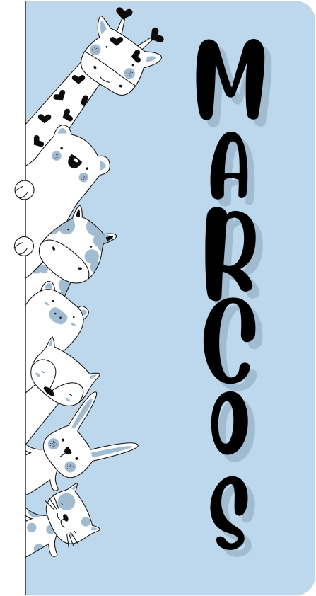 Dywan winylowy z imieniem spersonalizowane stworzenia - TenStickers