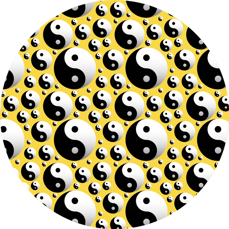 Dywan winylowy z grą harmonia yin yang - TenStickers