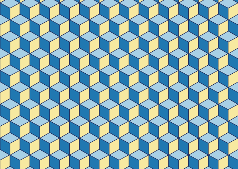 Dywan winylowy imitacja płytek kubistyczny wzór - TenStickers