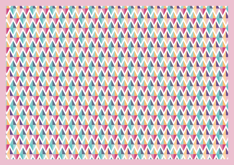 Geometryczne dywany w kolorowe romby - TenStickers