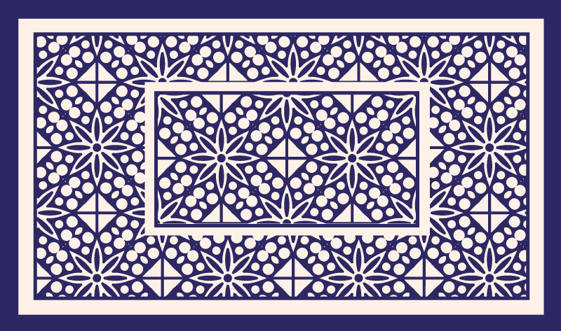 Dywan winylowy imitacja płytek dekoracyjny wzór geometryczny - TenStickers