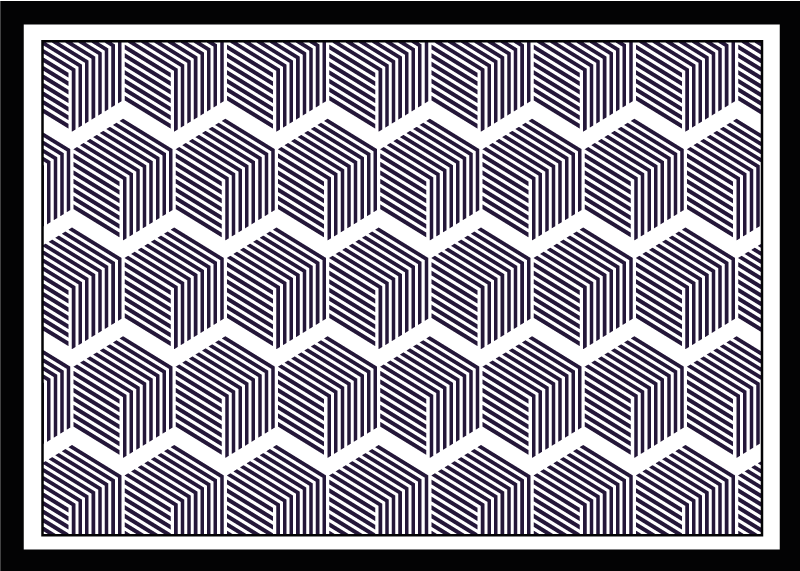 Dywan winylowy wzór geometryczny kubistyczny kontrast - TenStickers