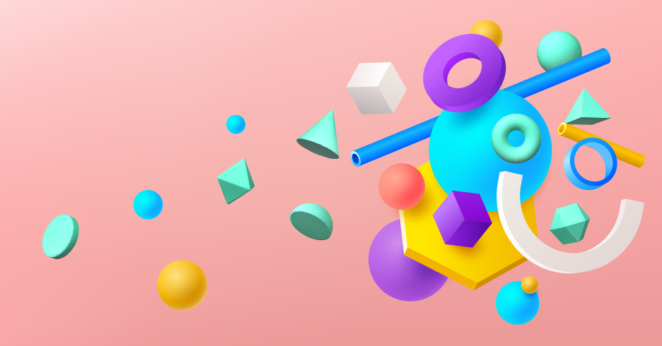 Dywan winylowy wzór geometryczny zestaw kształtów - TenStickers