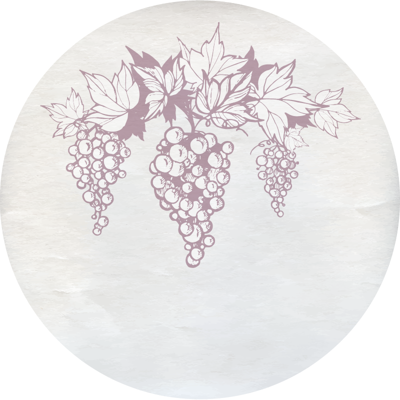 Dywan winylowy w kwiaty i rośliny godło botaniczne winogron - TenStickers