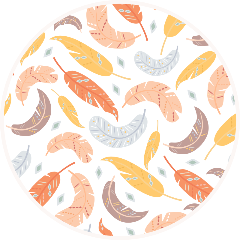 Dywan w pastelowe pióra - TenStickers