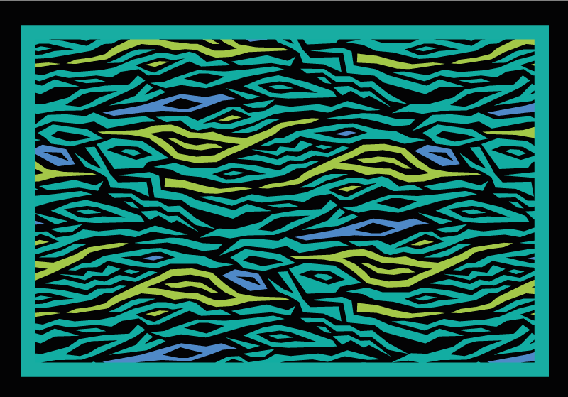 Dywan w neonowo-niebieski wzór zebry - TenStickers