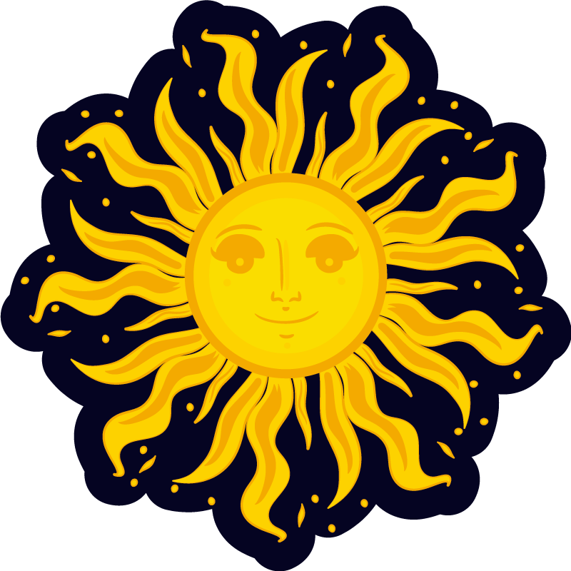 Dywan winylowy Słońce boho - TenStickers