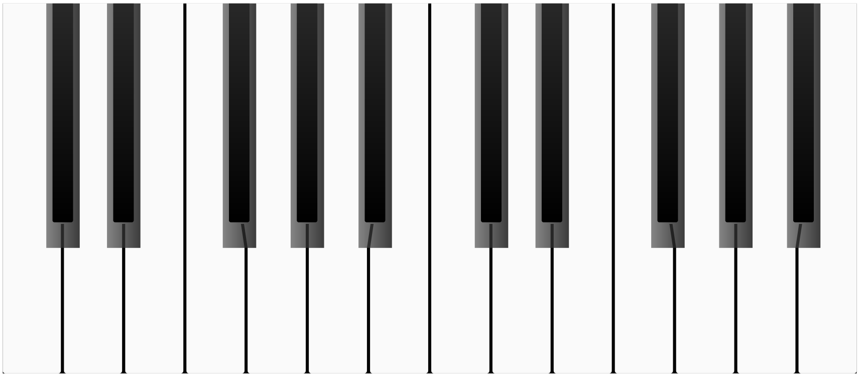 Dywan do salonu z klawiaturą fortepianu - TenStickers