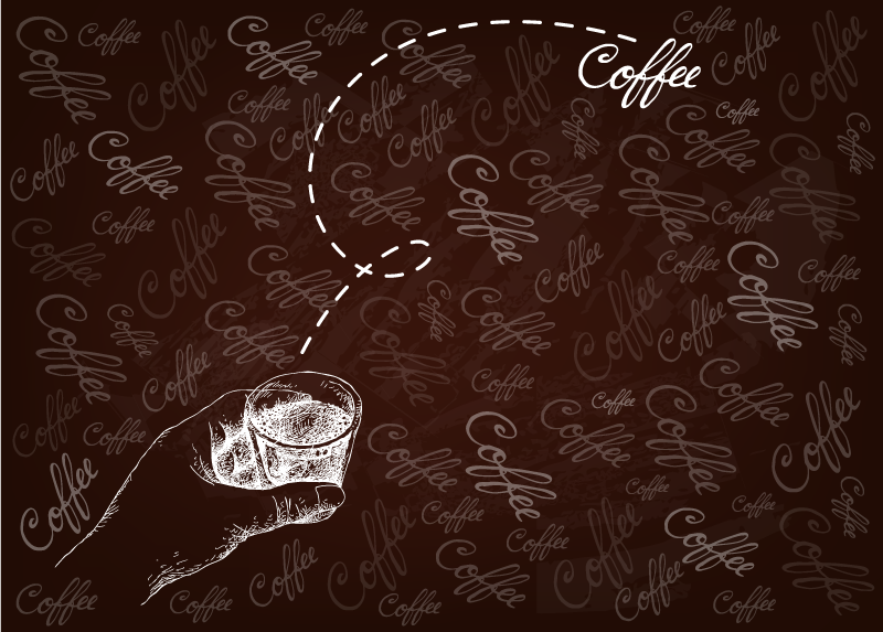 Dywan winylowy Wzór kawowy - TenStickers