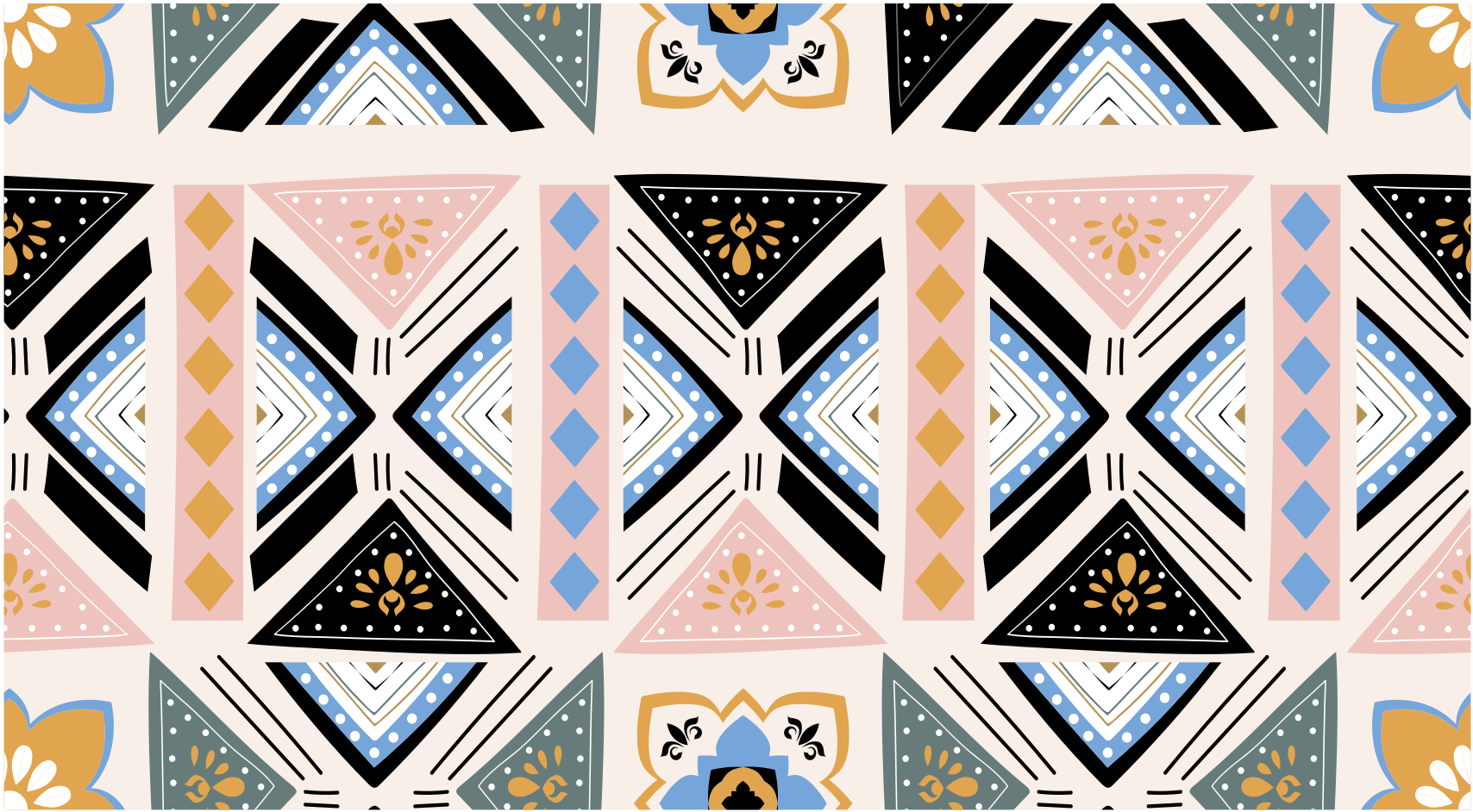 Dywan winylowy wzór geometryczny gobelin geometryczny - TenStickers