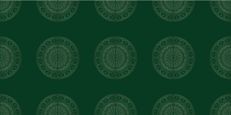 Dywan winylowy w zielony wzór mandali - TenStickers