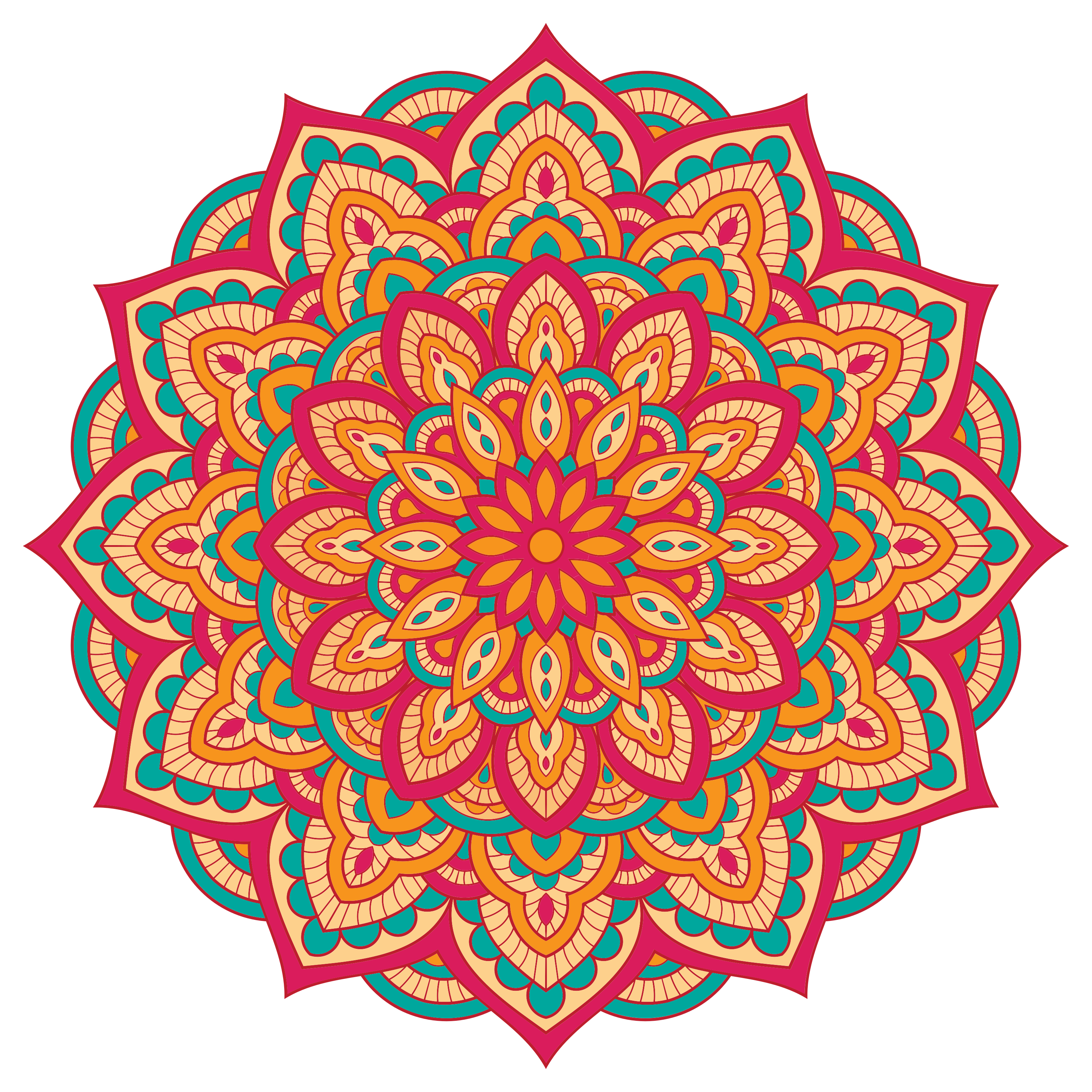 Dywan winylowy Pomarańczowa mandala - TenStickers