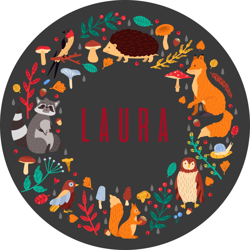 Dywan winylowy dziecięcy spersonalizowany las - TenStickers