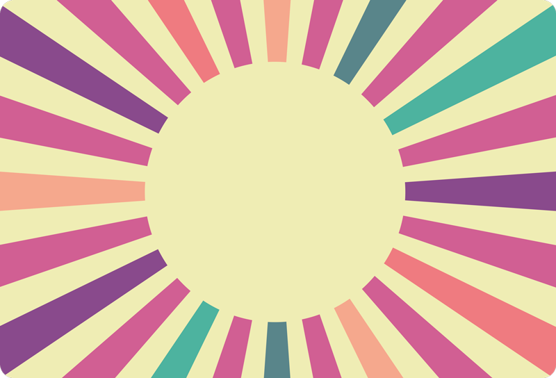 Dywan winylowy wzór geometryczny w promieniste linie - TenStickers