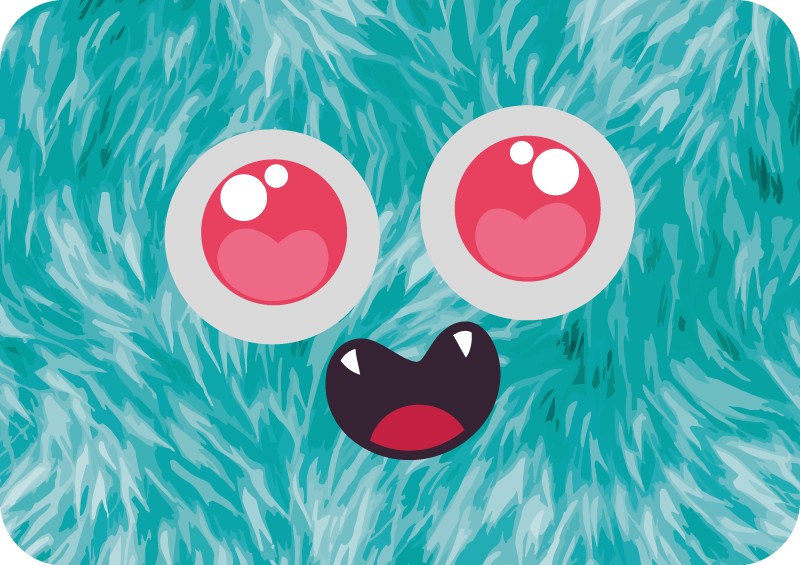 Dziecięcy dywan winylowy twarz potwora - TenStickers