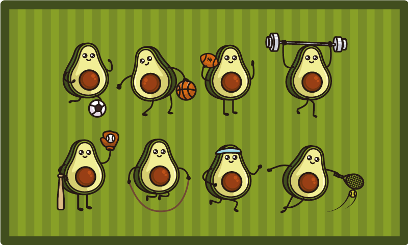 Dywan winylowy dla dzieci awokado anime - TenStickers