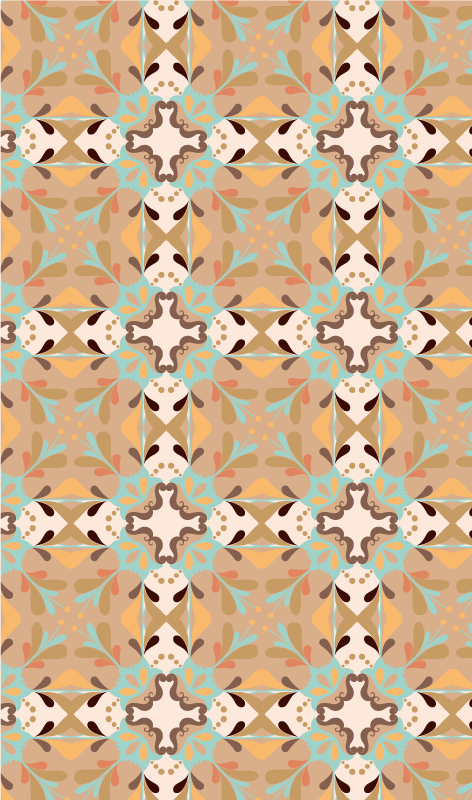 Klasyczny dywan winylowy w płytki - TenStickers