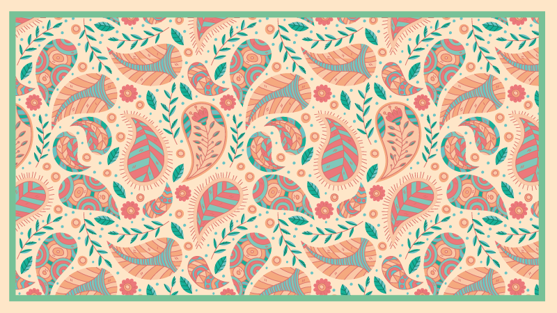 Dywan winylowy Kolorowe paisley - TenStickers