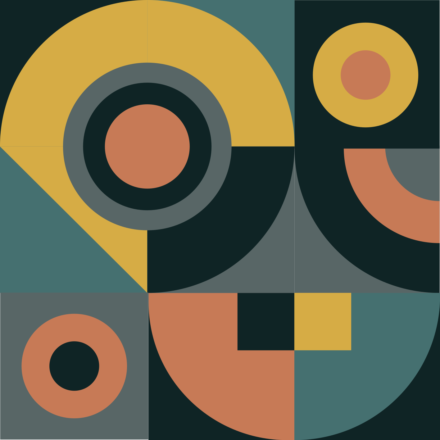 Dywan winylowy wzór geometryczny kompozycja kształtów - TenStickers