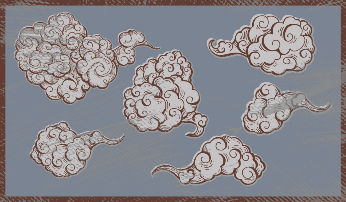 Dywan winylowy do sypialni ozdobne motywy chmur - TenStickers