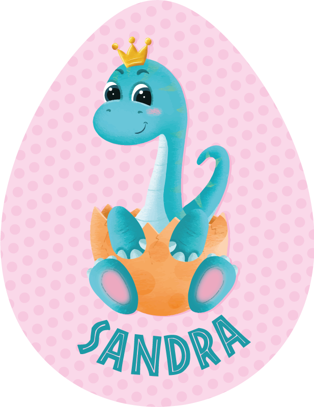 Dywan winylowy z imieniem niestandardowa grafika dinozaura - TenStickers