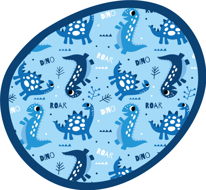 Dziecięcy dywan winylowy krąg zabaw dinozaurów - TenStickers