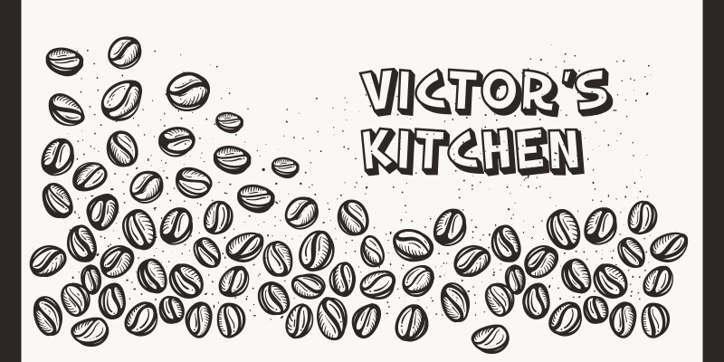 Tło z ziaren kawy nowoczesny dywan - TenStickers