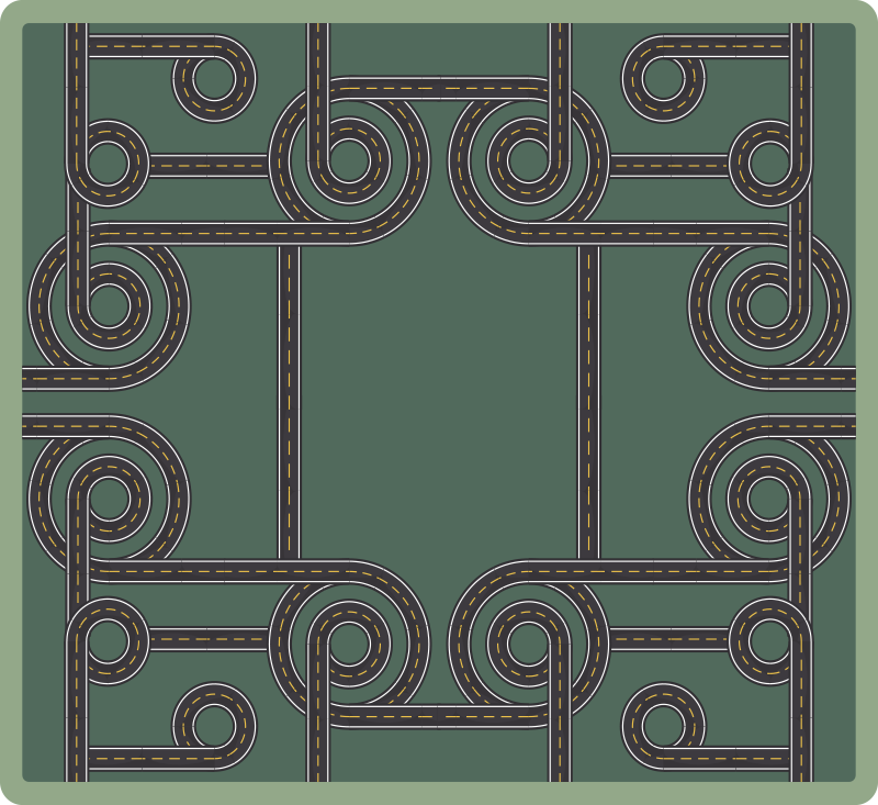 Dywan winylowy ulice wzór jezdni - TenStickers