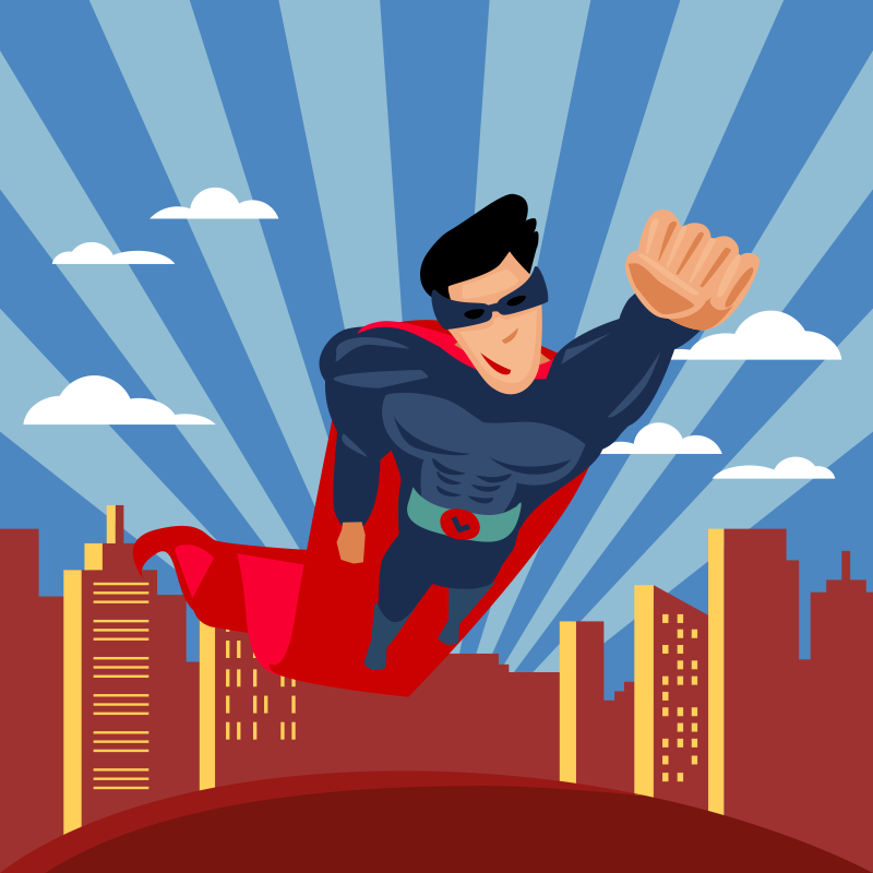 Dziecięcy dywan winylowy lot superbohatera - TenStickers