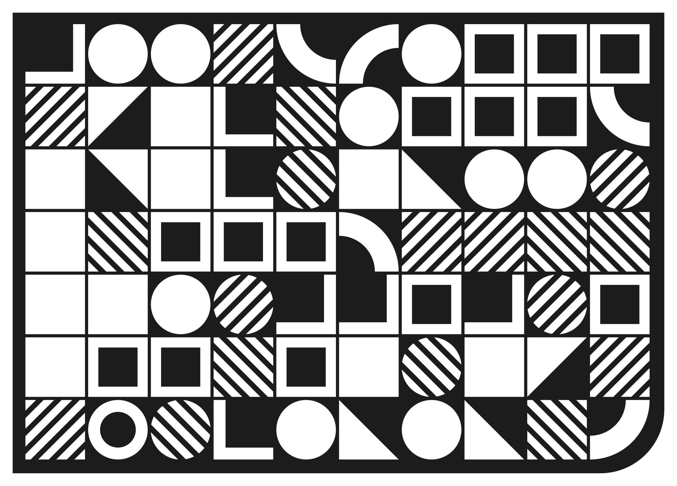 Dywan winylowy wzór geometryczny równowaga kształtów - TenStickers