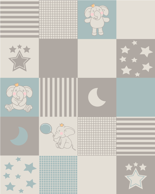 Dywan winylowy dziecięcy w stylu patchworkowym - TenStickers