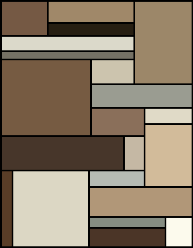 Dywan winylowy Brązowe prostokąty - TenStickers