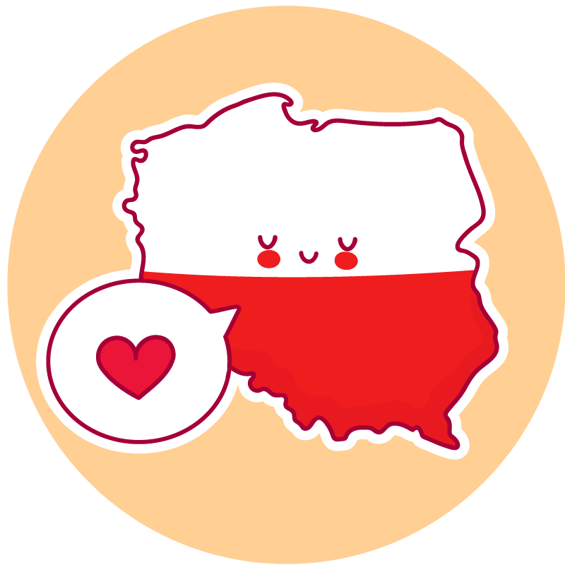 Dywan winylowy Biało-czerwona mapa Polski - TenStickers
