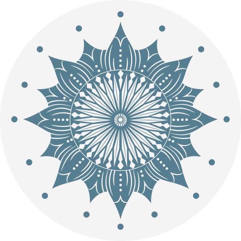 Dywan winylowy z mandalą kwiatowa mandala - TenStickers