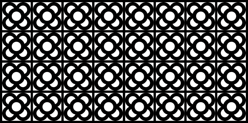 Dywan winylowy wzór geometryczny motywy okrągłe - TenStickers