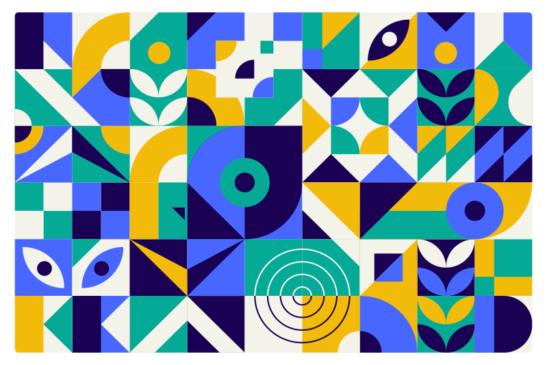 Dywan winylowy wzór geometryczny Żywe wzory geometryczne - TenStickers