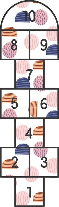 Okrągły dywanik winylowy do gry w klasy - TenStickers