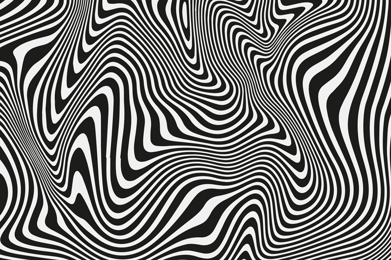 Dywan winylowy wzór geometryczny wzór fali optycznej - TenStickers