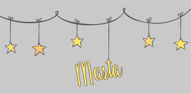 Dywan winylowy z imieniem spersonalizowana gwiaździsta - TenStickers