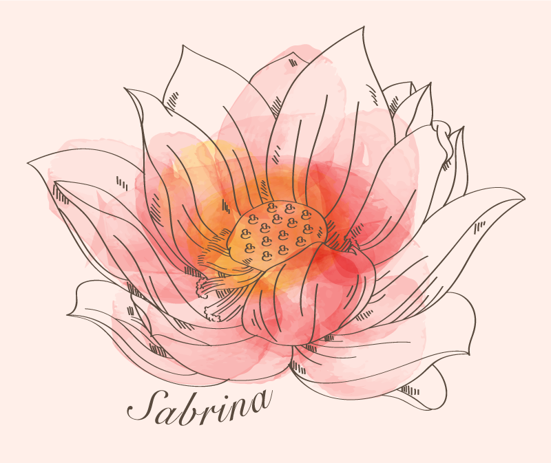 Dywan winylowy z imieniem konfigurowalny lotos - TenStickers