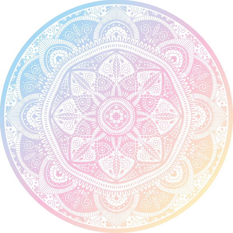 Dywan winylowy z mandalą gradientowa mandala - TenStickers