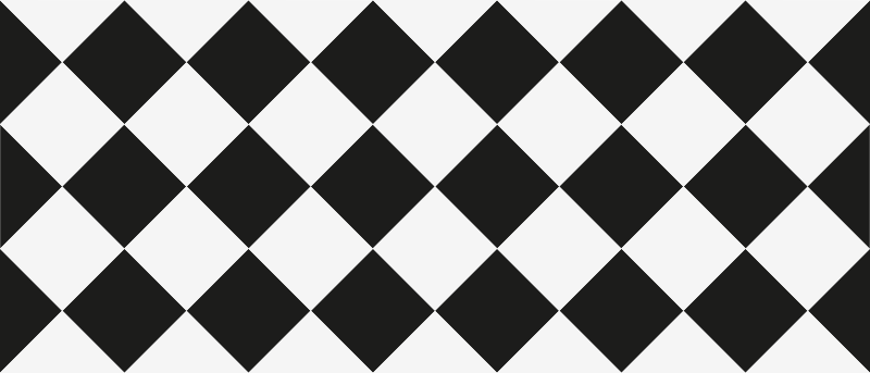 Dywan winylowy do łazienki w czarno-białe romby - TenStickers