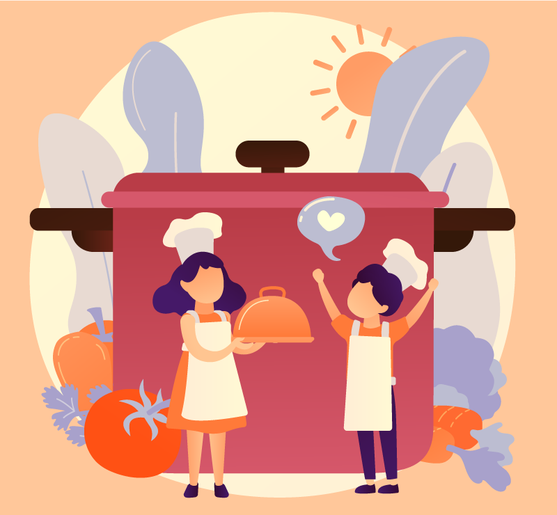 Dywan winylowy dla dziecka postacie kulinarne - TenStickers