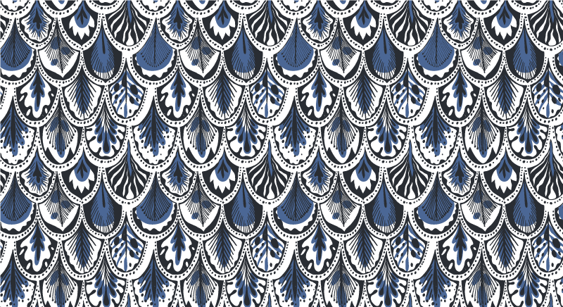 Dywan winylowy imitacja płytek wzór ogona pawia - TenStickers