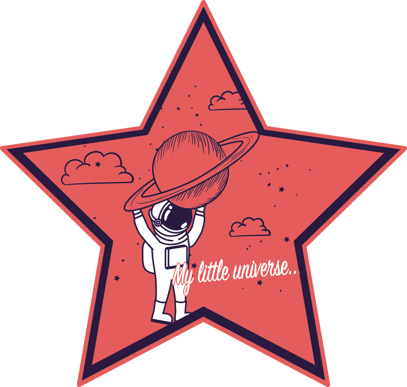 Dywan winylowy dla dziecka odkrywca gwiazd astronautów - TenStickers