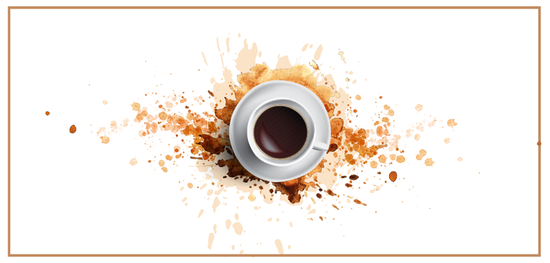 Dywan winylowy do kuchni iluzja rozlanej kawy - TenStickers